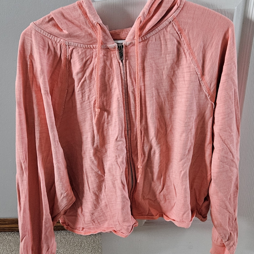 PINK Victoria's Secret Coral Zip-Up Hoodie